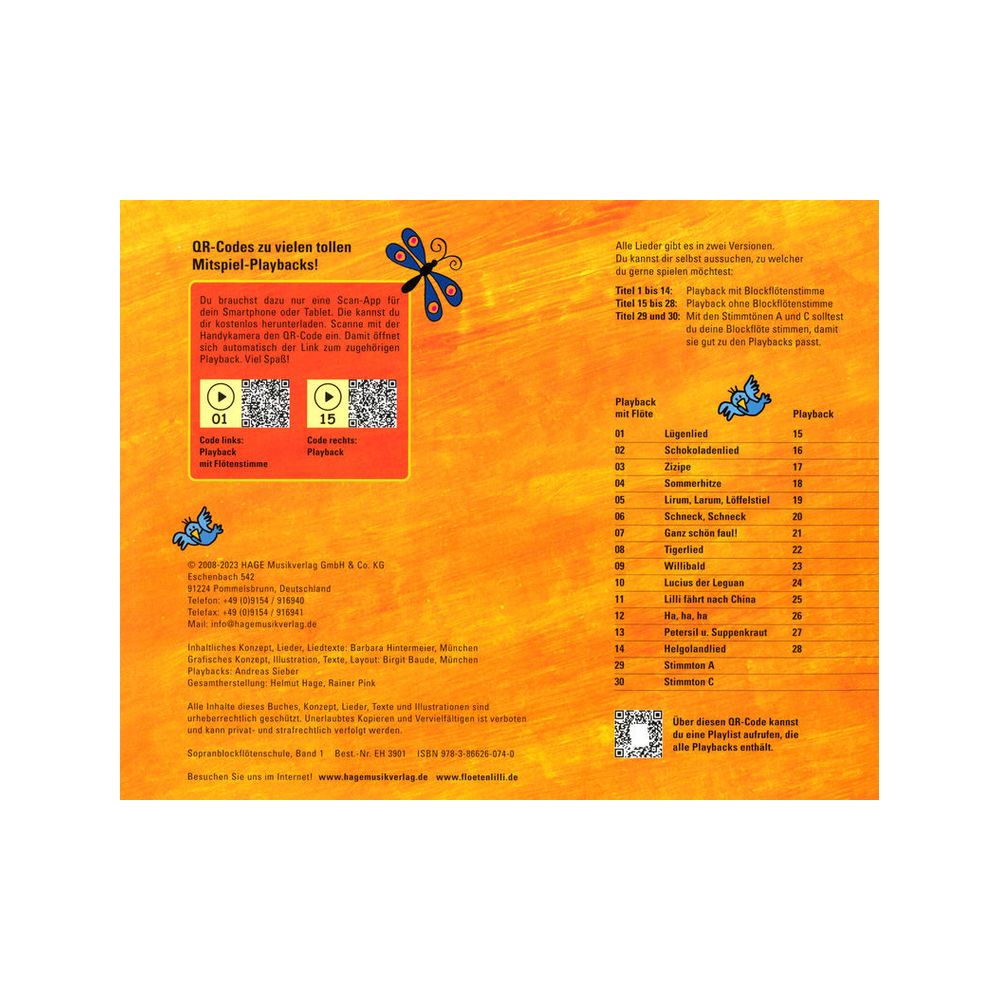Hage Musikverlag Flötenlilli 1 – Thomann Ireland