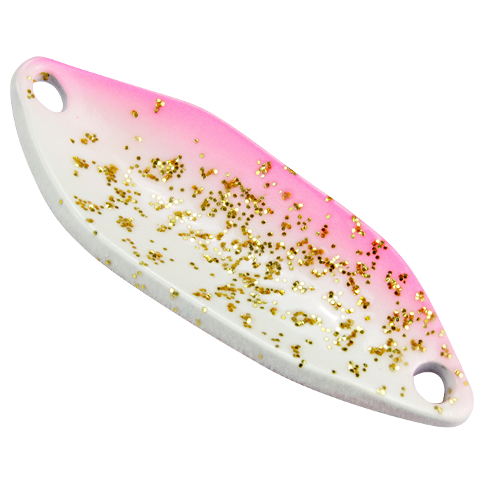 FTM Trout Spoon Hit (3.3 g, White\/Pínk Glitter)