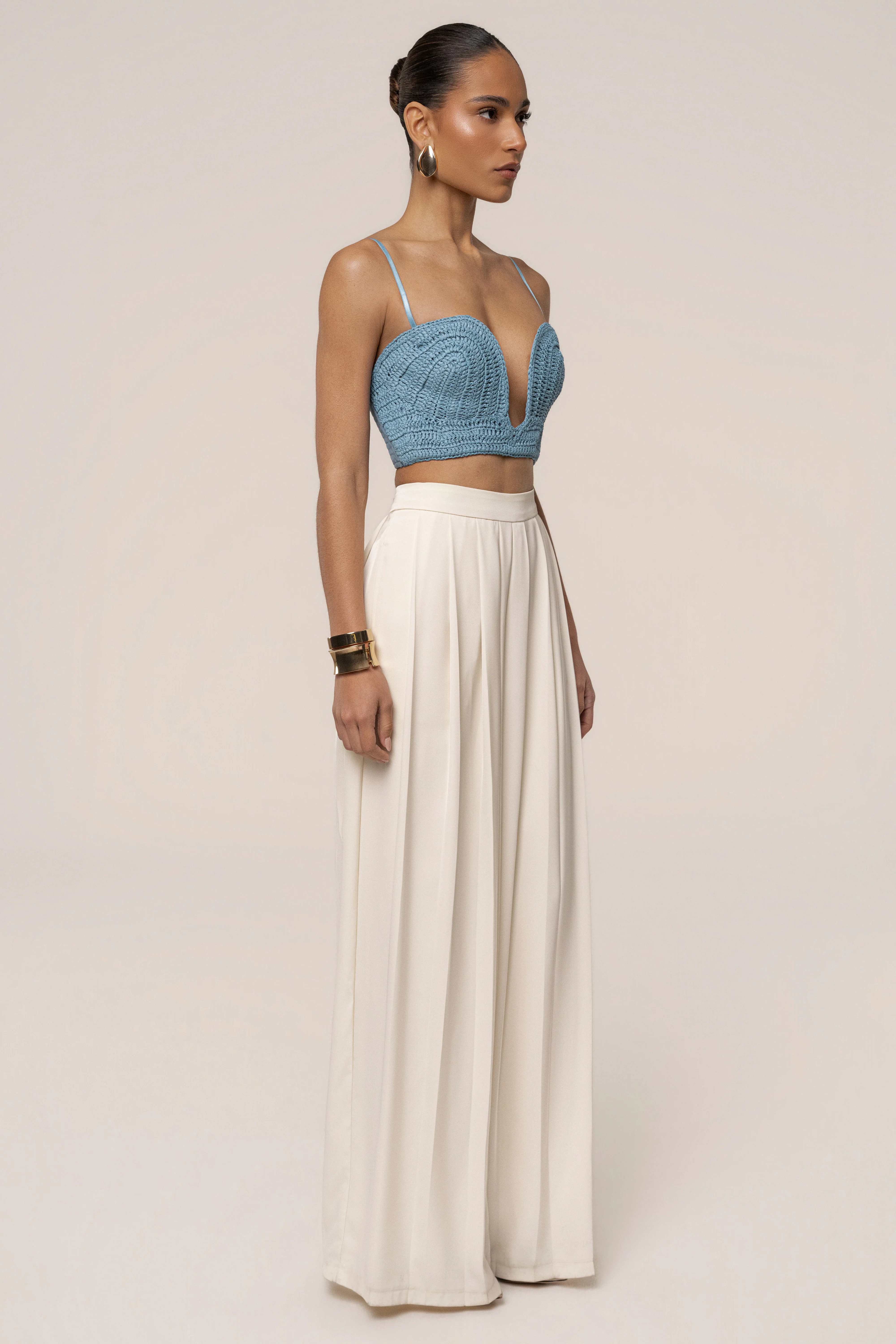 Blue Sail Away Texture Bustier
