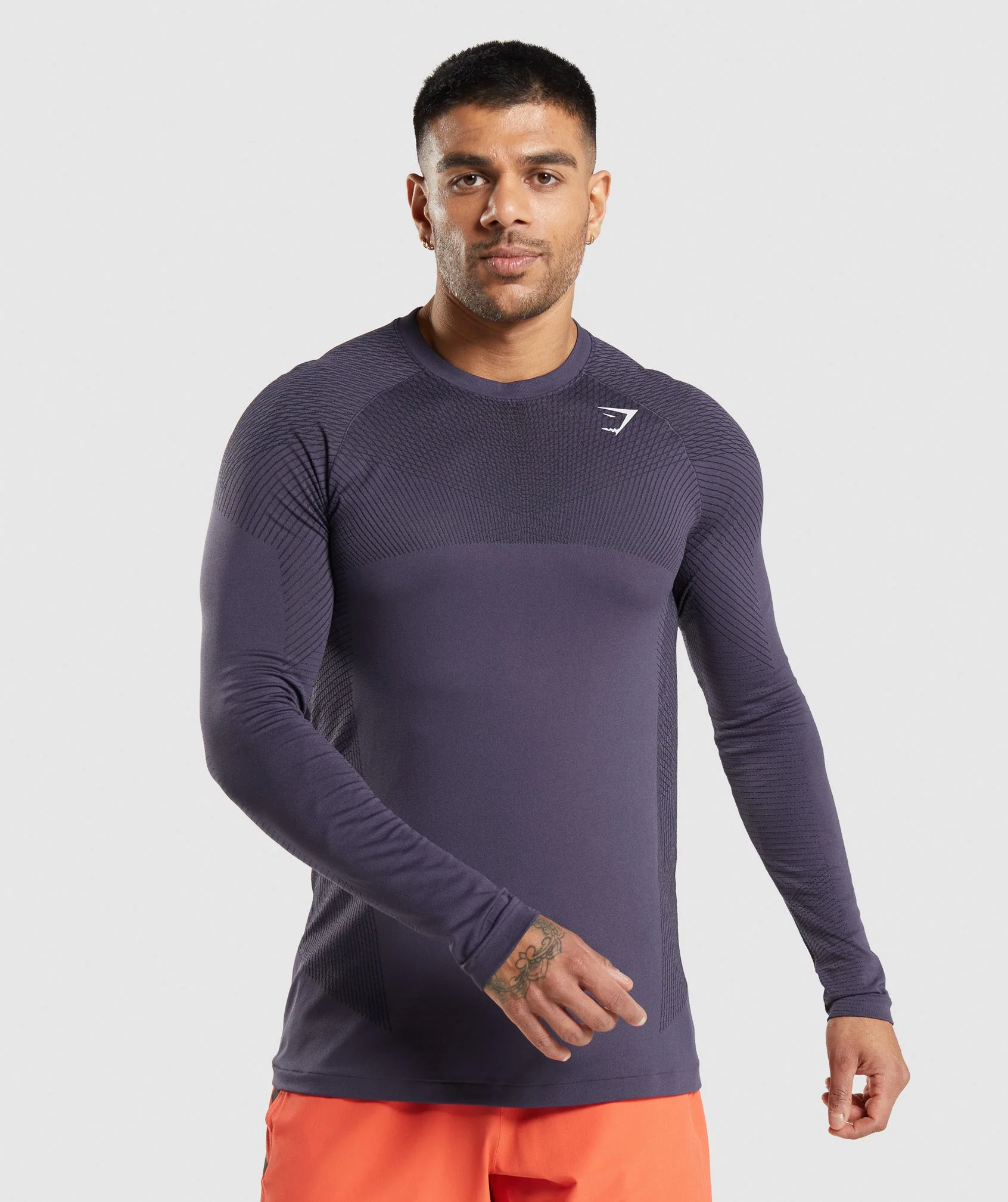 Apex Seamless Long Sleeve T-Shirt Rich Purple/Black
