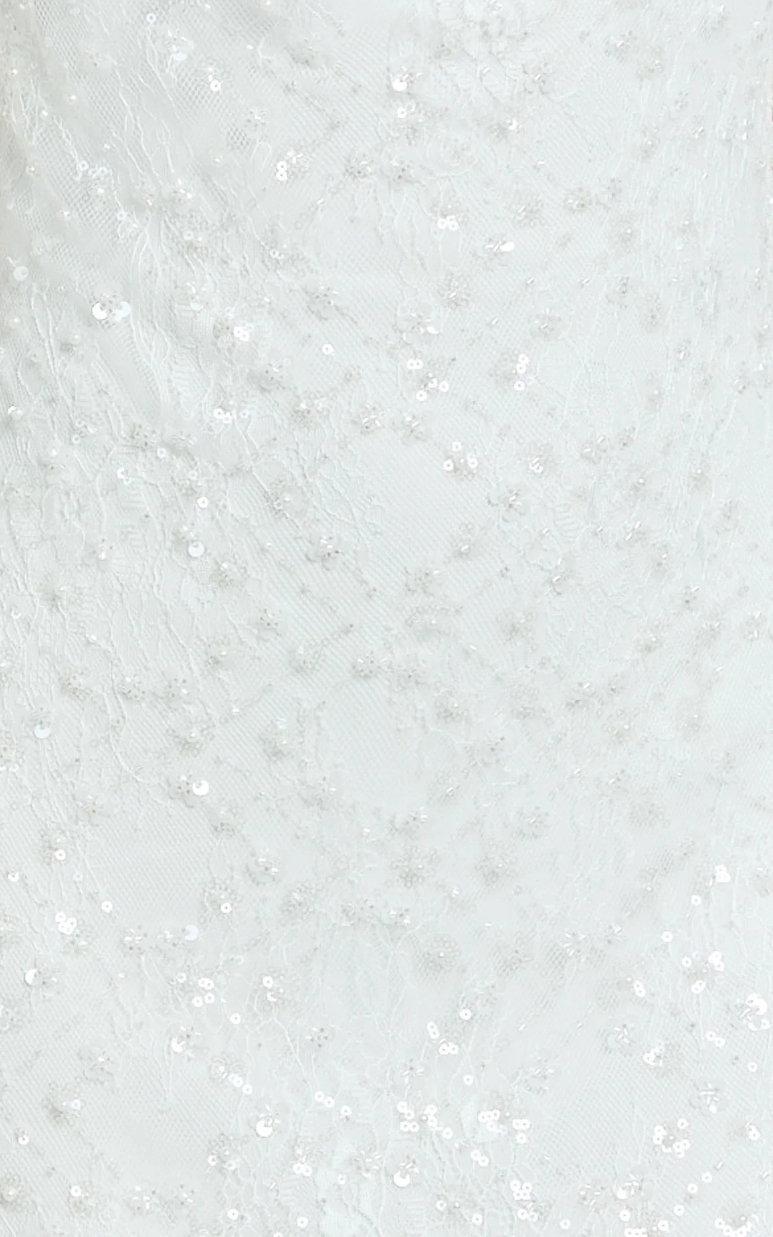 Alana Maxi Dress - Lace Sequin Cowl Neck Dress in White