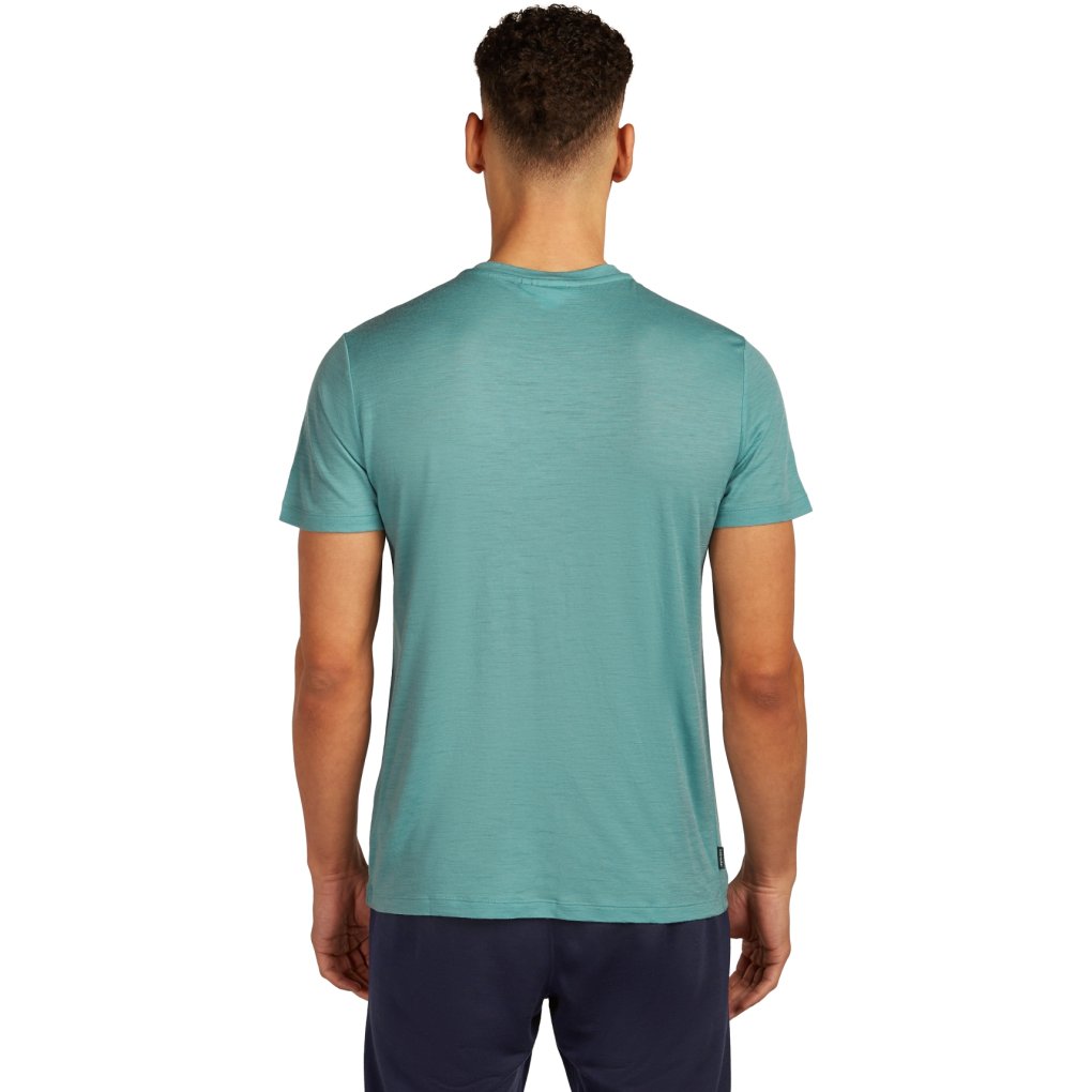 Icebreaker Merino 150 Tech Lite T-Shirt IB Wordmark Men - Hydro