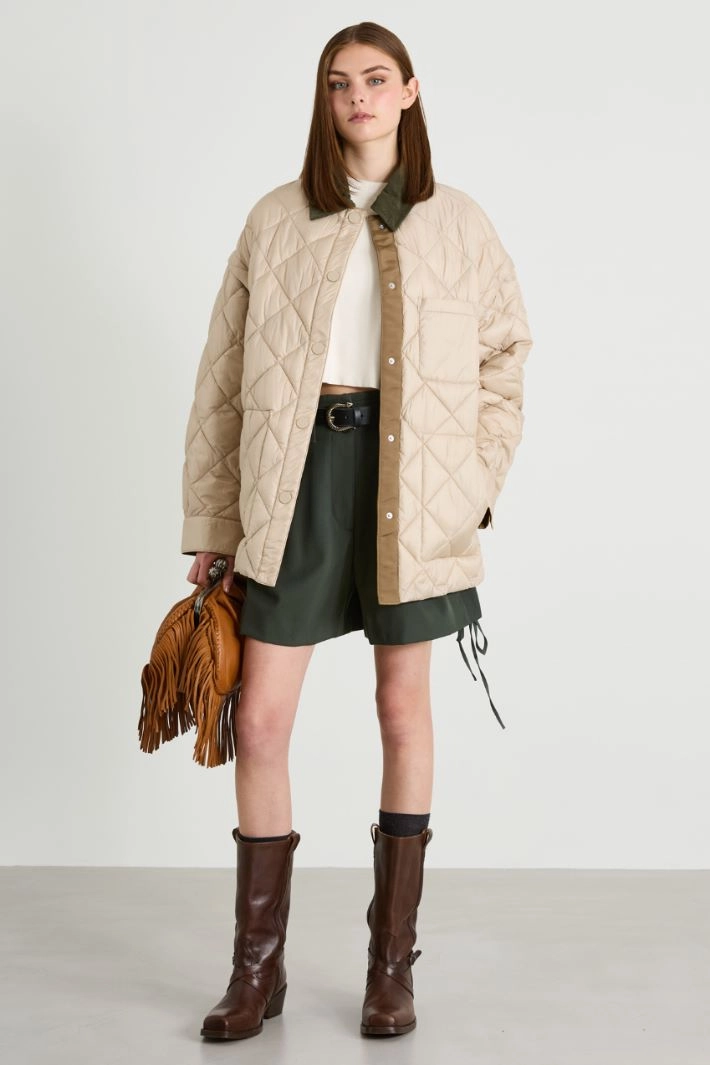 Reversible padded jacket - CHAMPAGNE