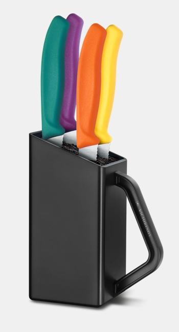 Swiss Classic Steak and Pizza Knife Block, 5 Pieces, 12 cm