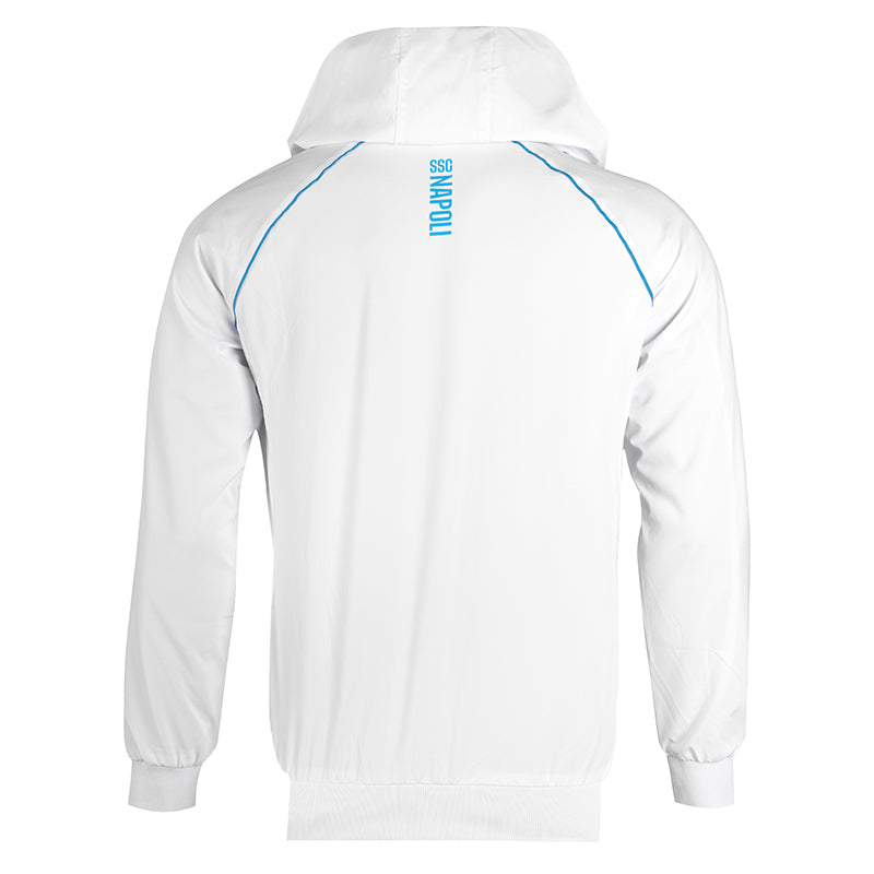 SSC Napoli Polystretch Hooded Sweatshirt White 2025/2026