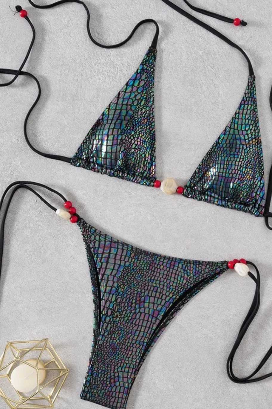 Classic Nylon Two Piece Bikini Set