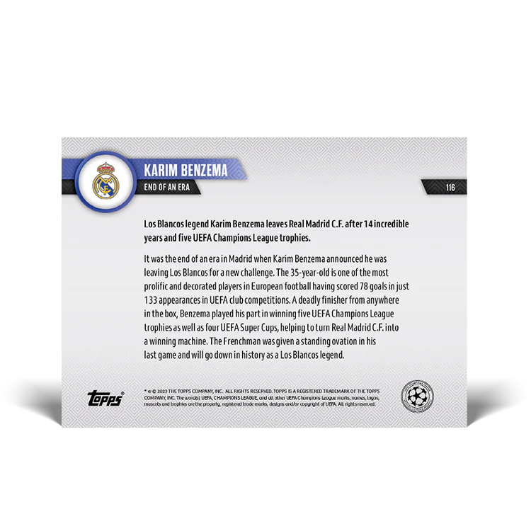 Topps UK - End of an era - UCL TOPPS NOW® Card #116