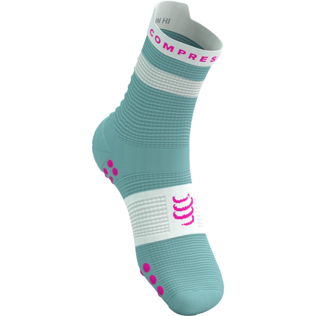 Compressport Pro Racing Compression Socks v4.0 Run High - ether/neon pink