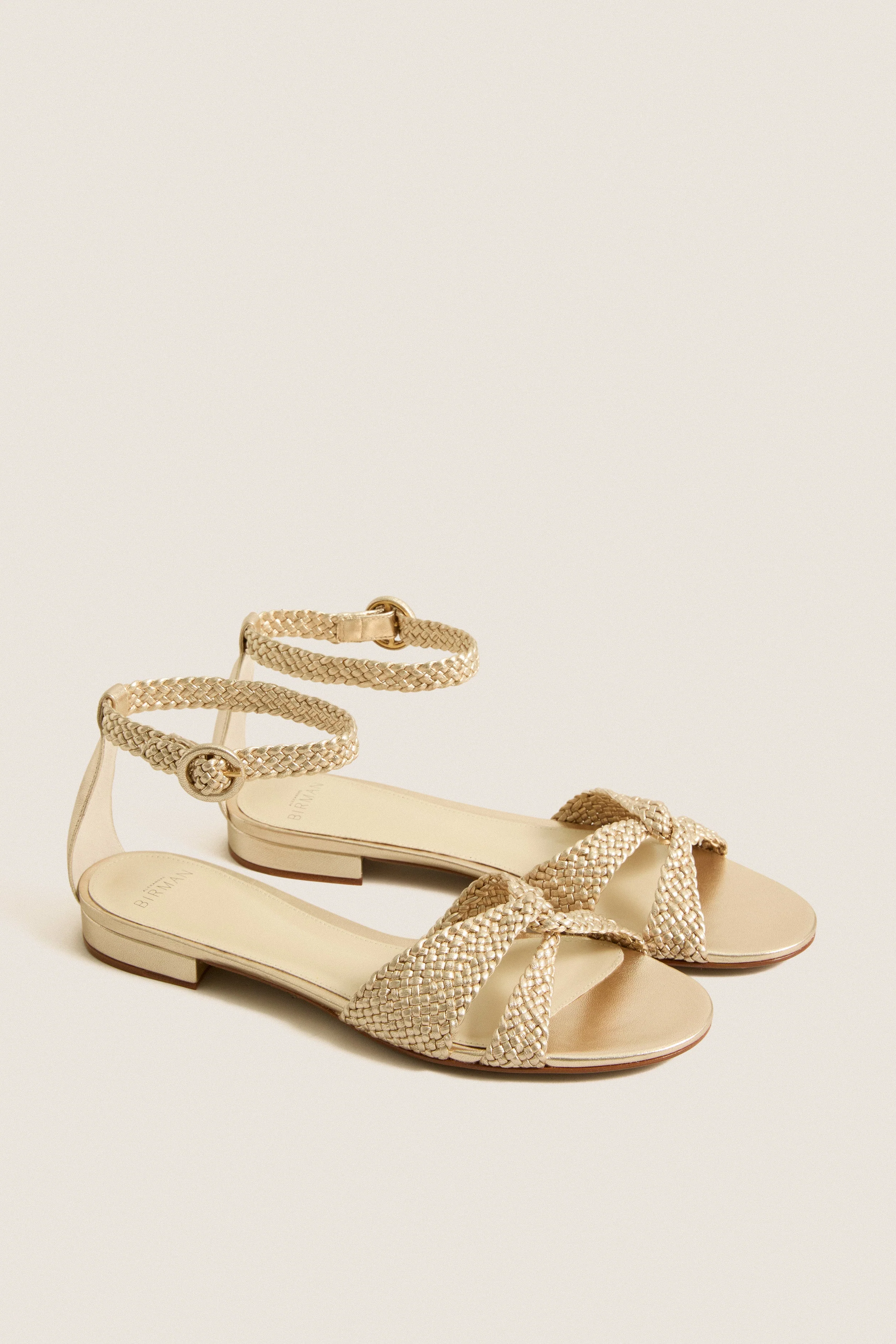 Golden Sabrina Flat Sandals