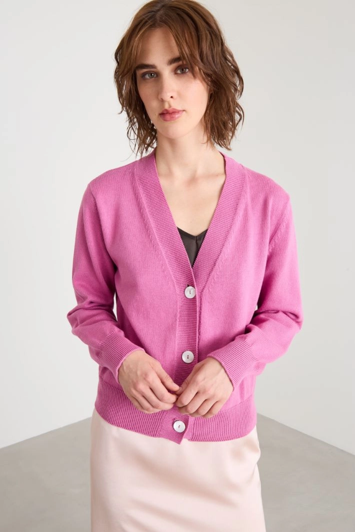 Cotton cardigan - PINK