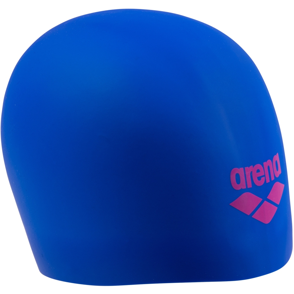 arena Long Hair Swim Cap - Neon Blue/Shocking Pink