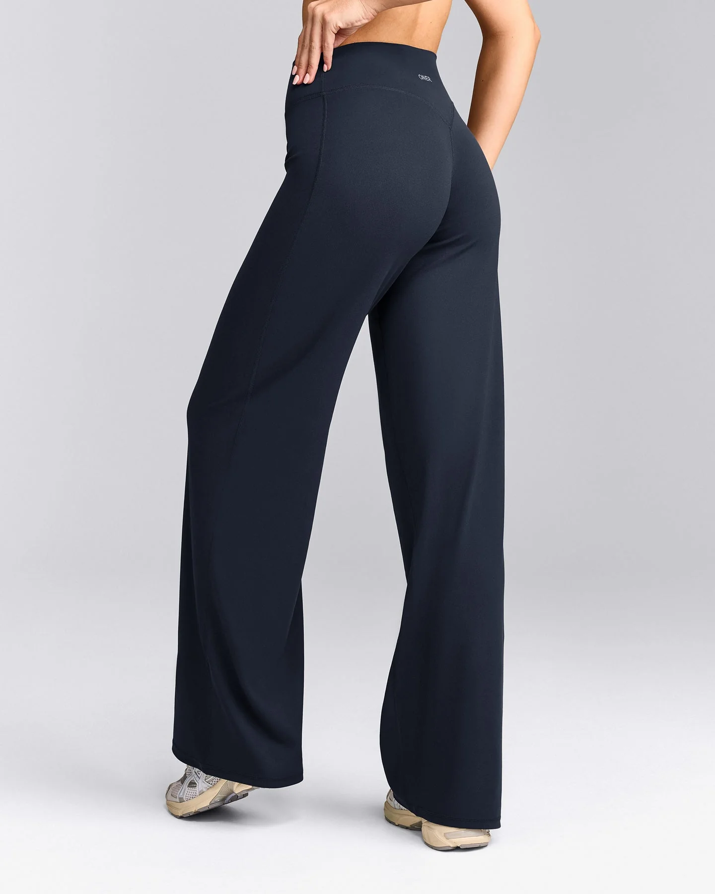 SoftMotion™ Straight Leg Bottoms with Grey Logo | True Blue