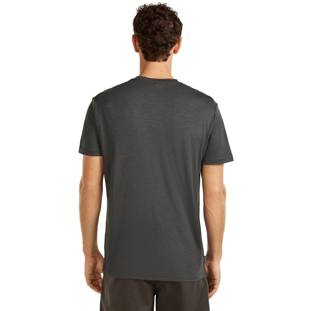 Icebreaker Merino 150 Tech Lite T-Shirt Bear Catch Men - Obsidian