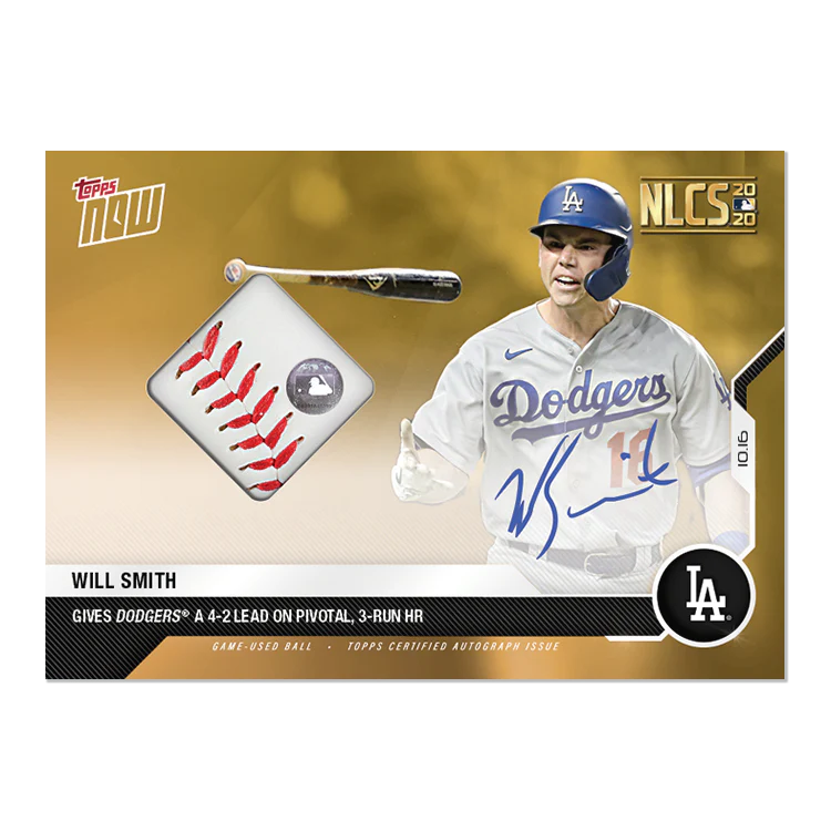 On-Card Auto-Relic # to 1 - Will Smith - MLB TOPPS NOW® Card 429D