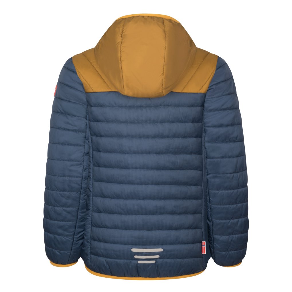 Trollkids Eikefjord Jacket Kids - Bronze/Mystic Blue/Flame Orange