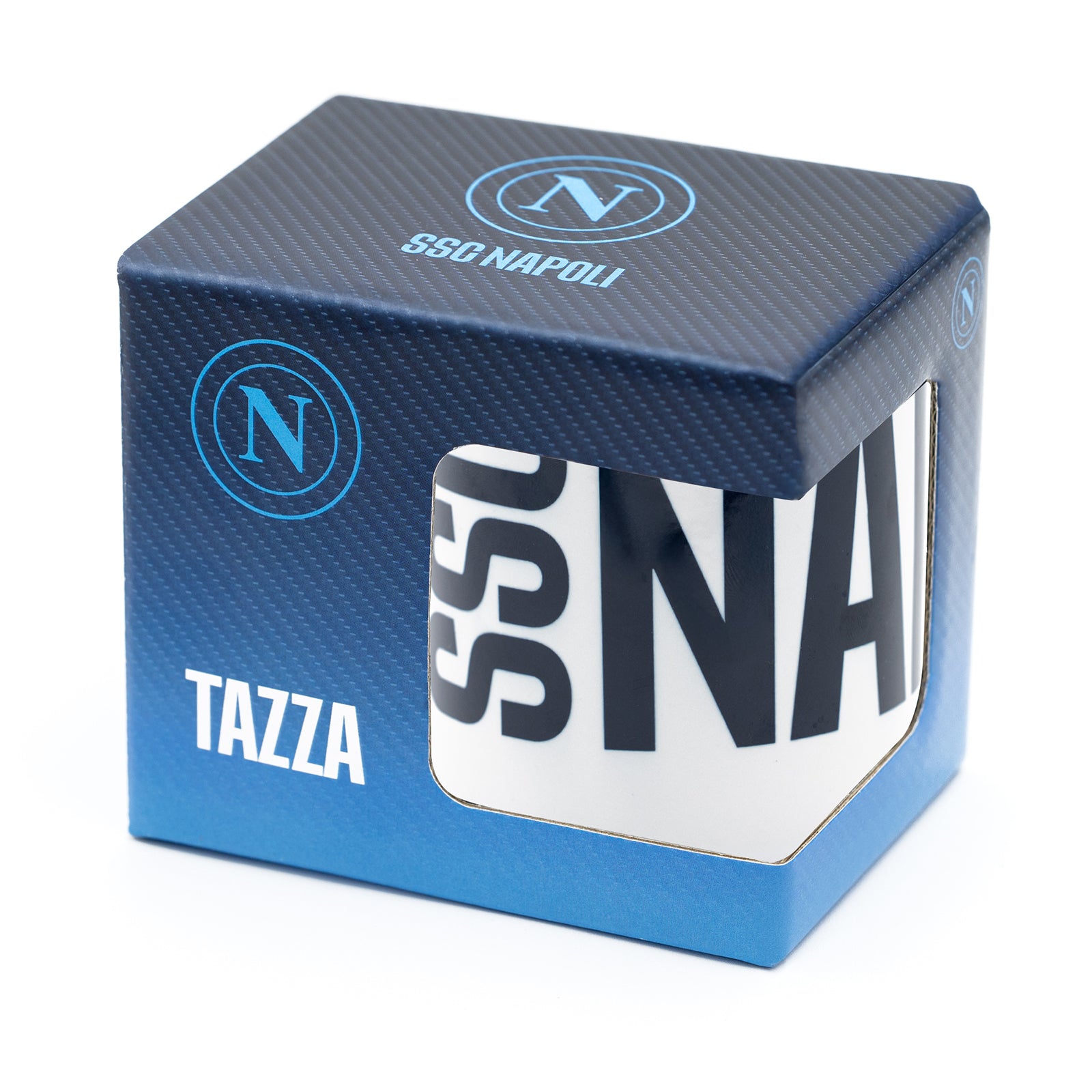 Mug with SSC Napoli lettering and light blue interior
