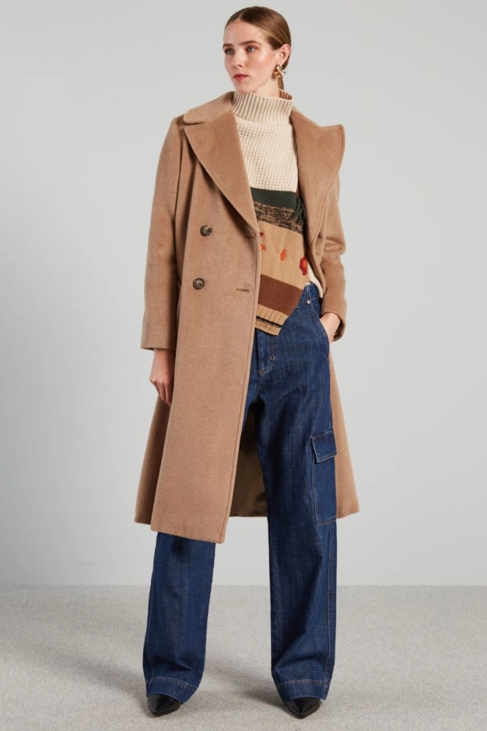 Jeans with pockets along the legs - DENIM BLUE