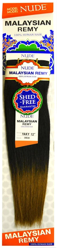 Model Model Nude 100% Human Hair Weaves - MALAYSIAN REMY YAKY 10S - 18 Inch