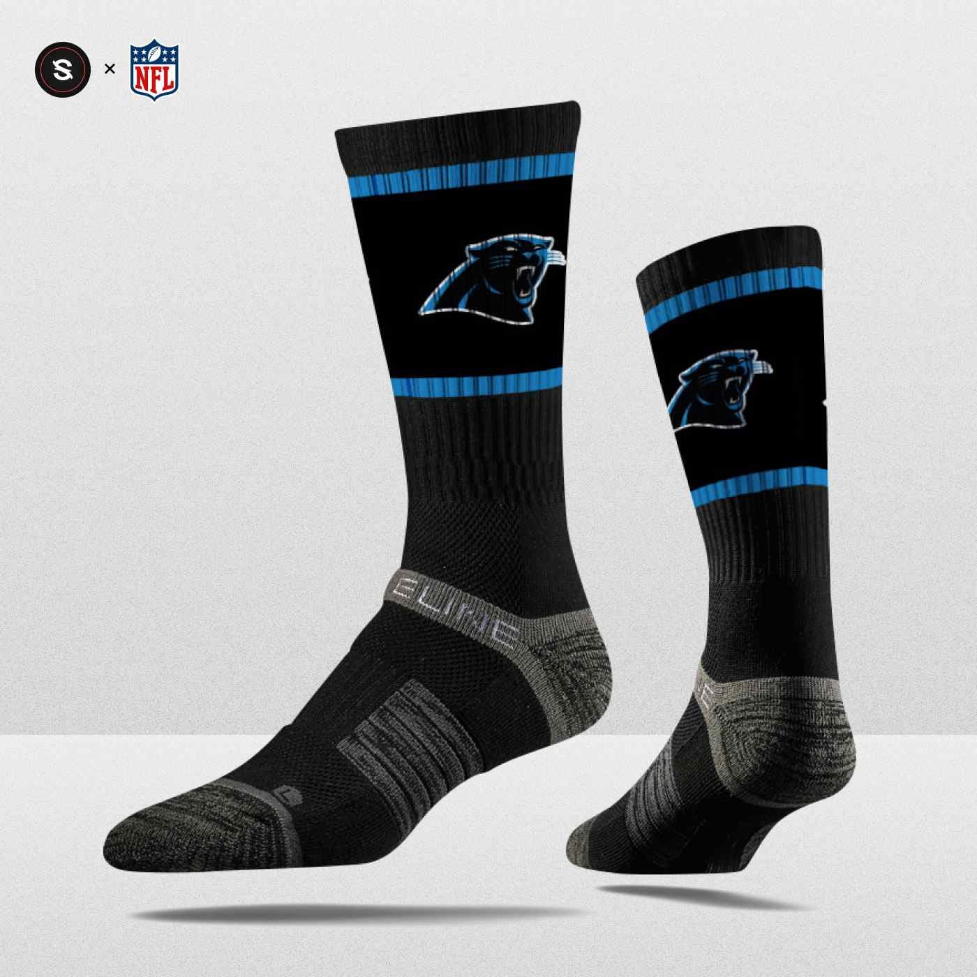 Carolina Panthers Strideline Premium NFL Crew Socks
