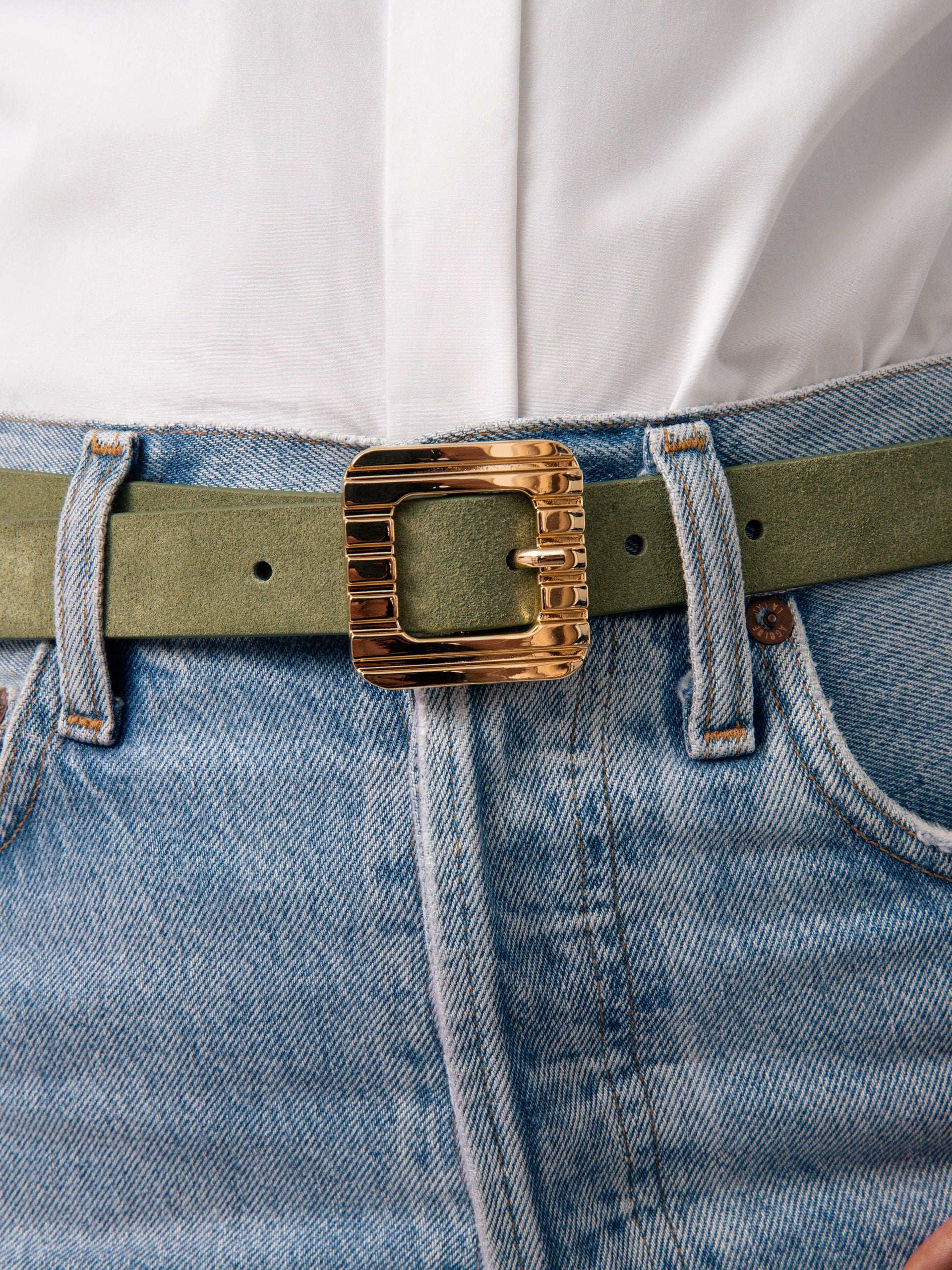 Timeless Texture Belt in Olivine