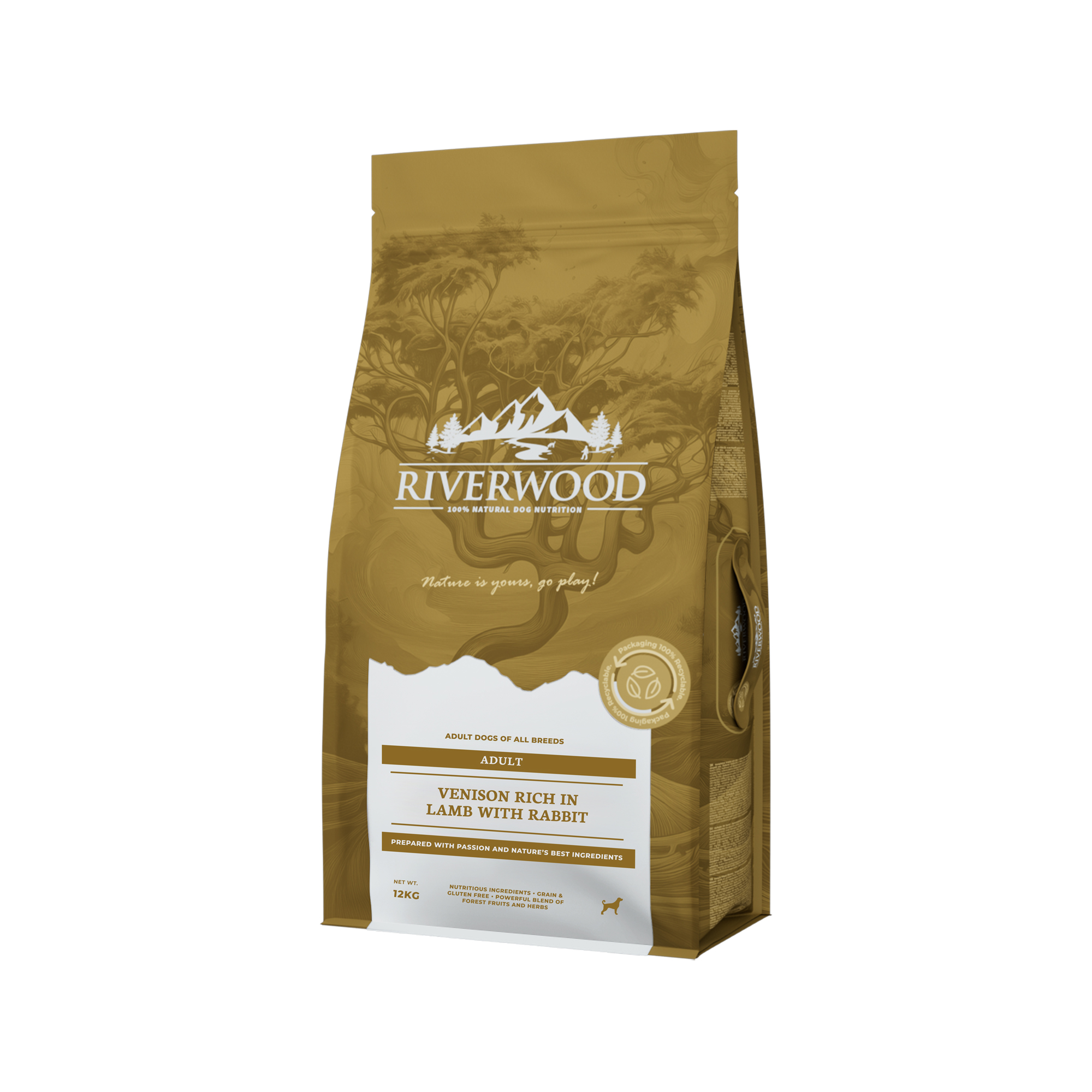 Riverwood Adult Dog Food - Deer & Lamb with Rabbit - 12kg