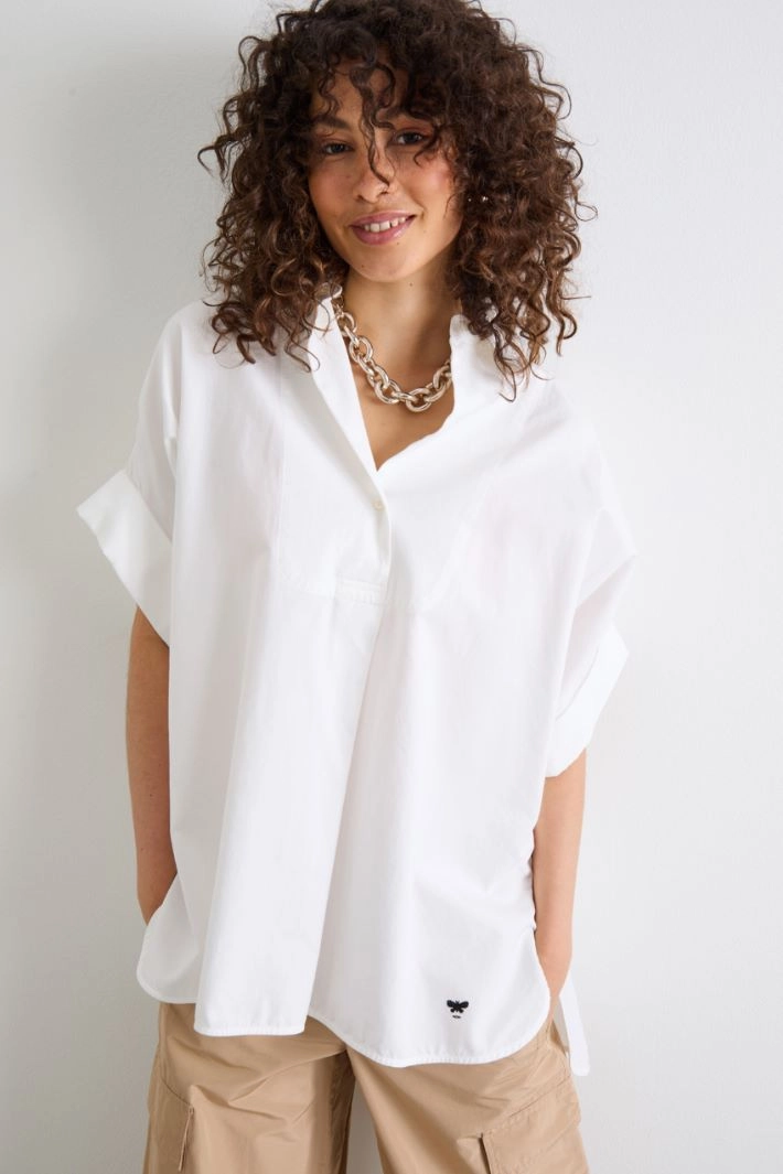 Cotton Oxford shirt - WHITE