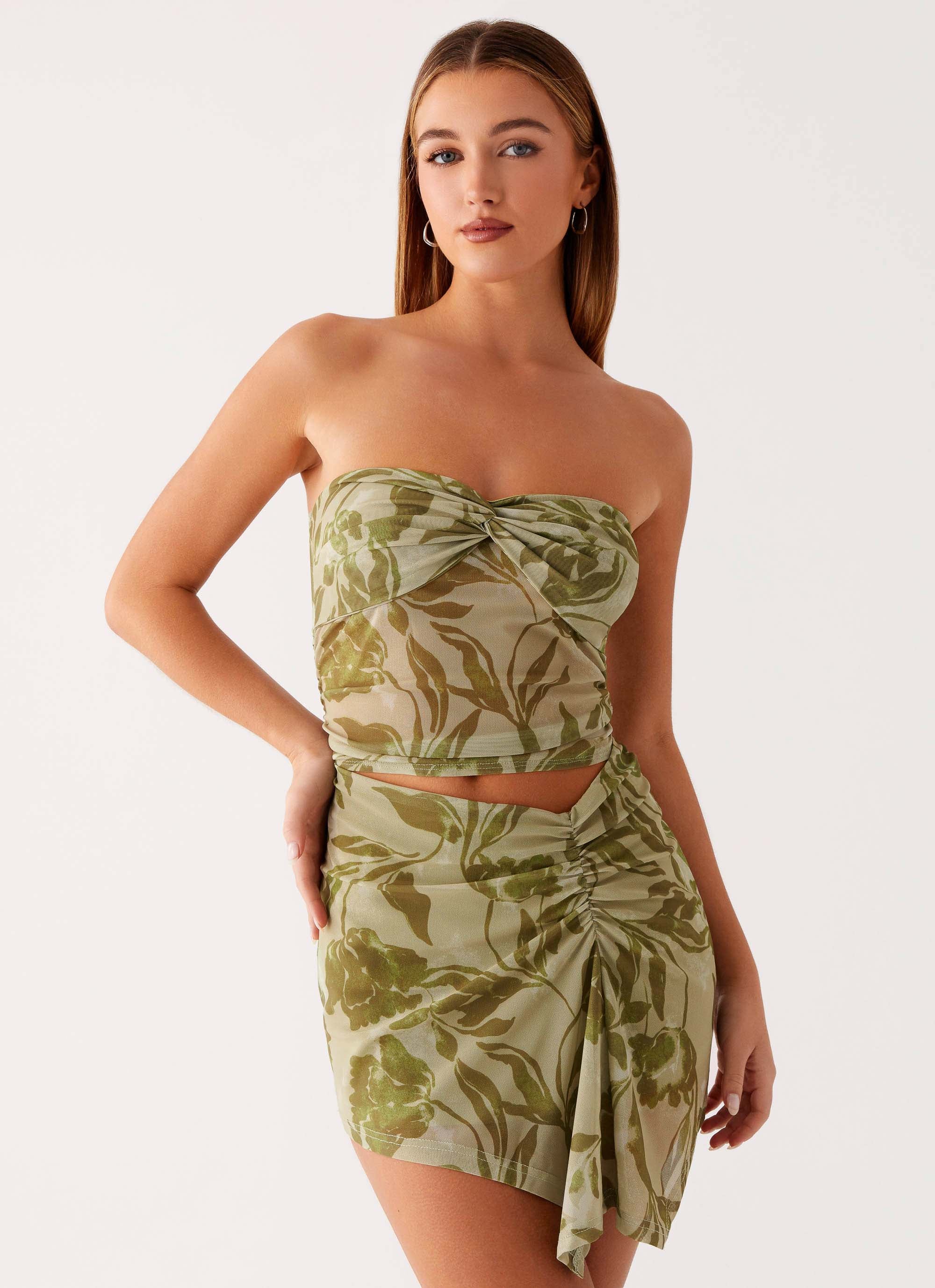 Varona Mini Dress - Jade Fern