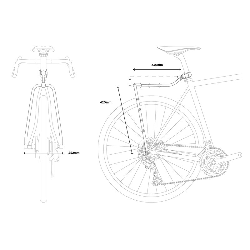 Restrap Switch Cargo Rack - 1.5mm thread pitch - black