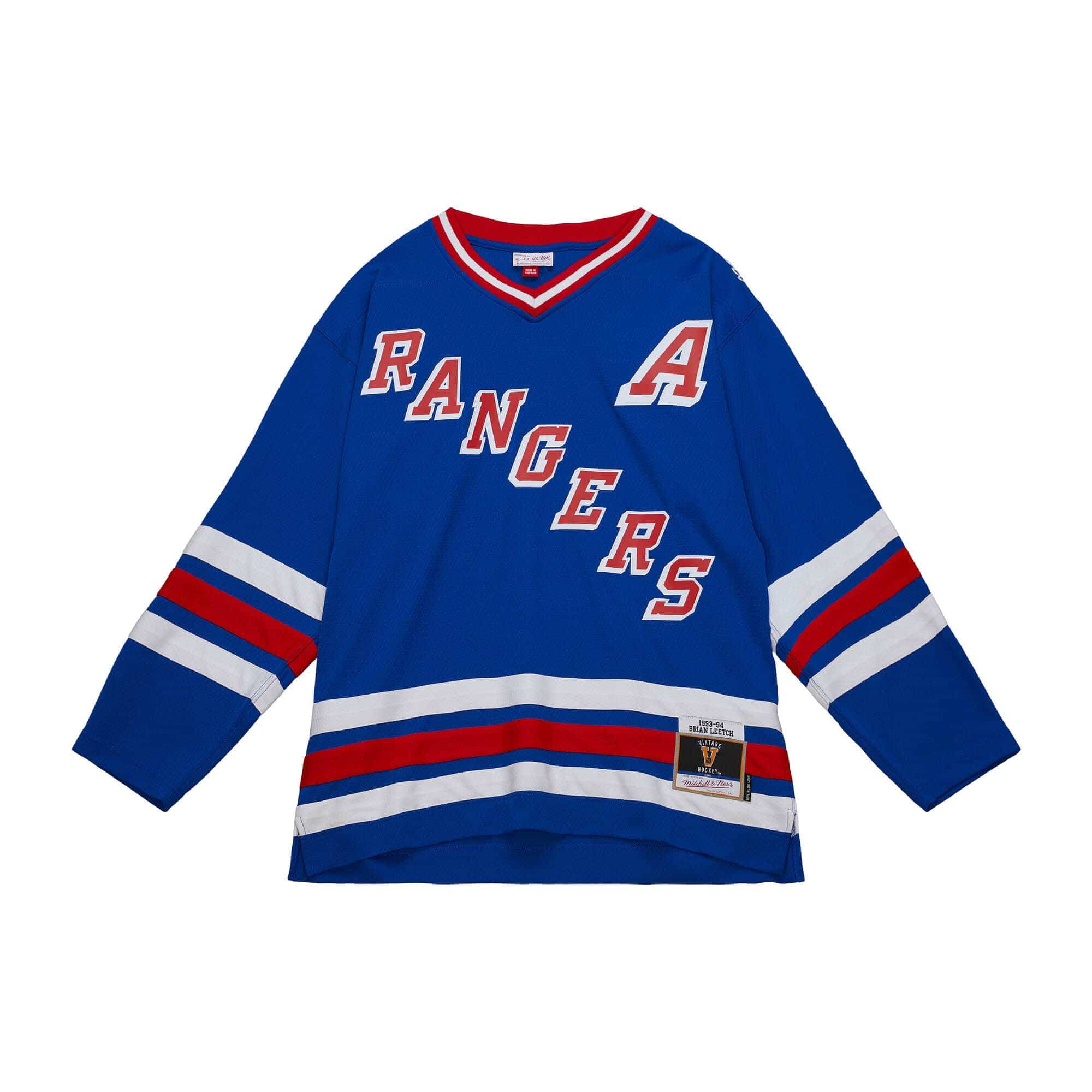 Brian Leetch #2 New York Rangers 1993-94 Mitchell & Ness NHL Jersey Blue