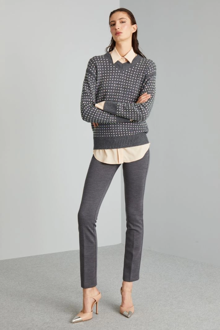 Slim-fit jersey trousers - GREY