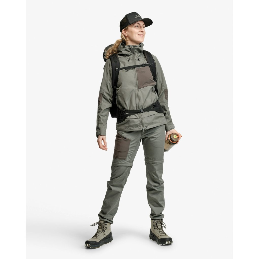 Lundhags Tived Zip-off Hiking Pants Women - Aloe Green/Forest Green 63311