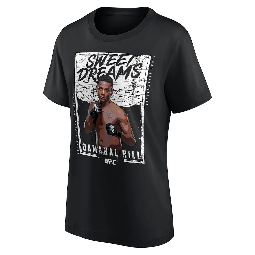 UFC Jamahal Hill Sweet Dreams T-Shirt - Black - Womens