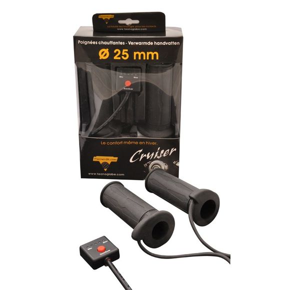 Poignées chauffantes Tecno globe MOTO CRUISER DIAMETRE 25MM UniverselRef : TG0052 / PC.Y.LUXE.25
