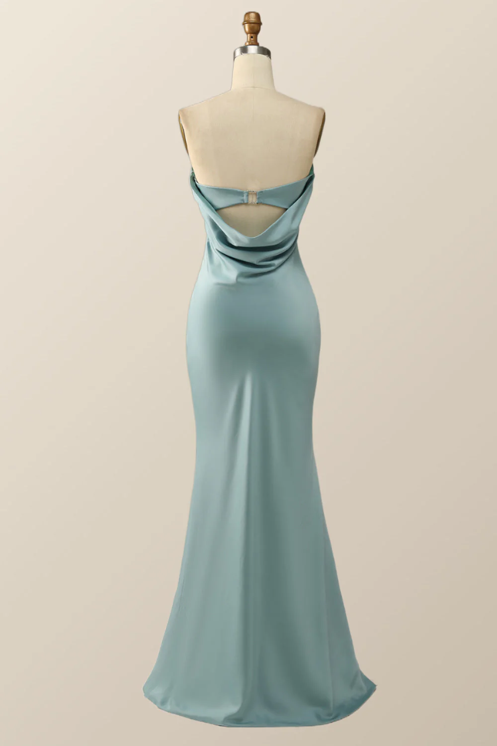 Strapless Jade Mermaid Long Dress