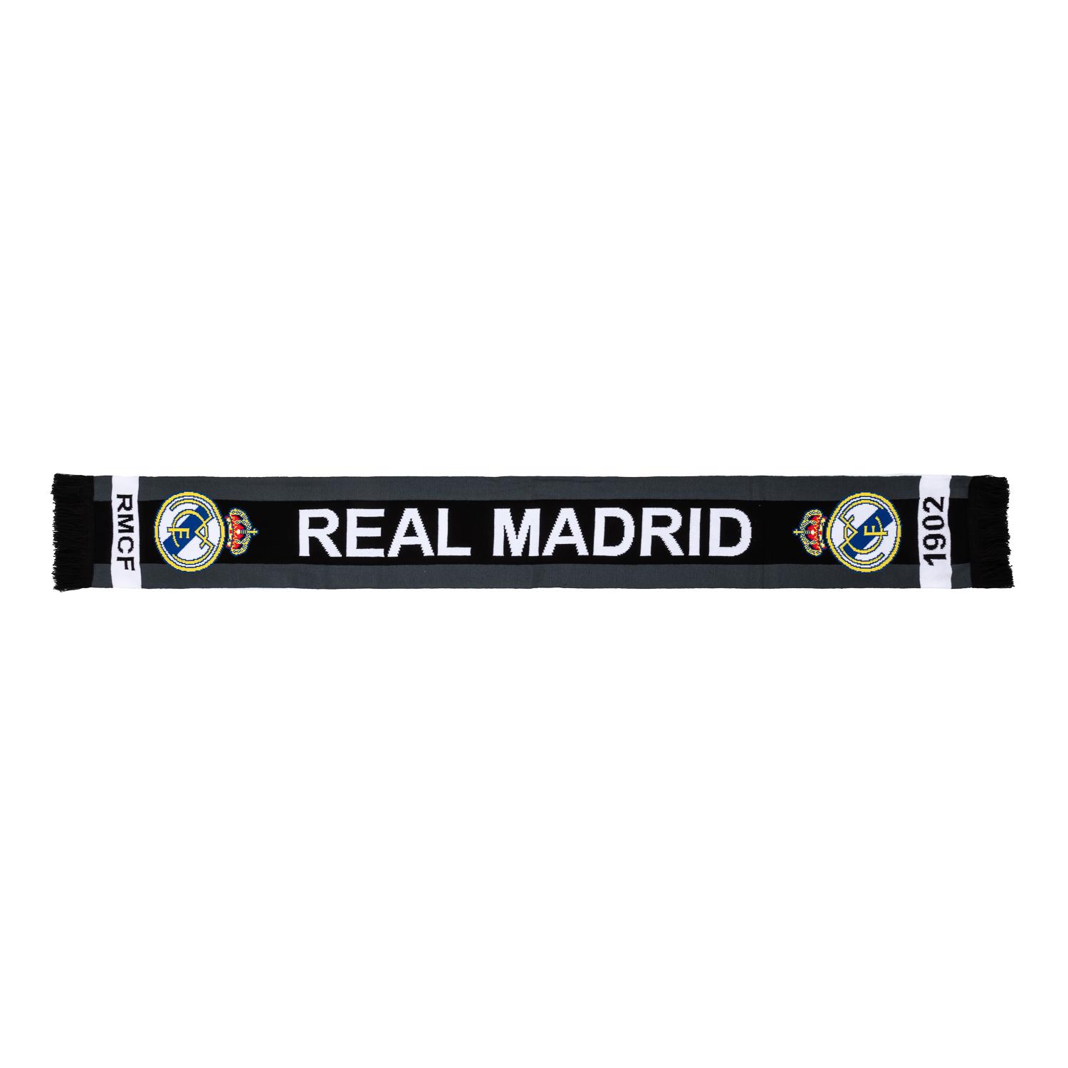 Real Madrid Double Scarf RMCF 1902 Black/White
