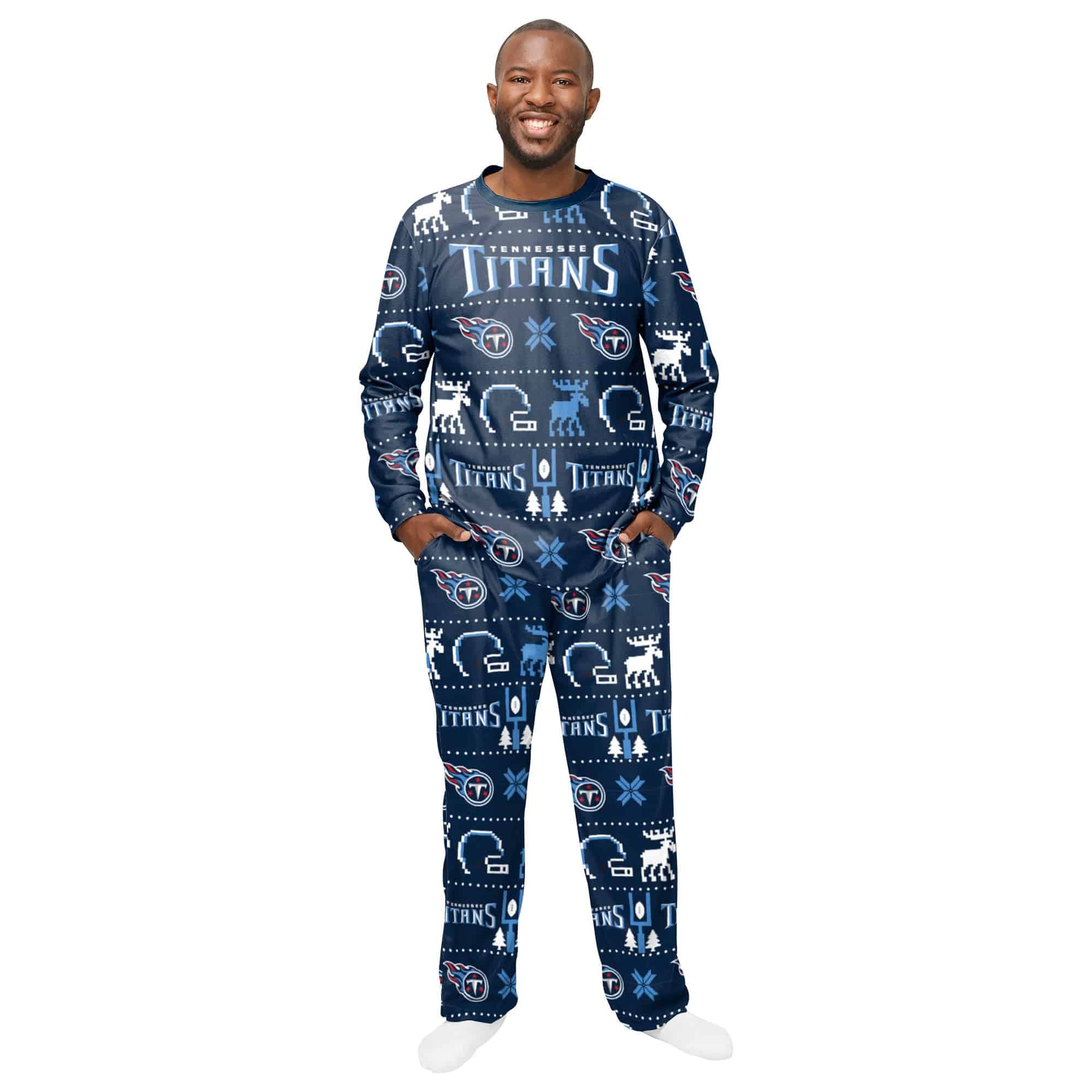 Tennessee Titans NFL Holiday Pajamas Set (2-Piece)
