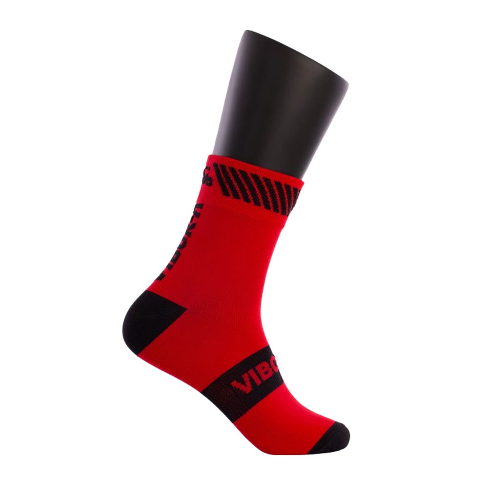 SOCKS VIBOR-A KAIT HALF-CUT RED/BLACK