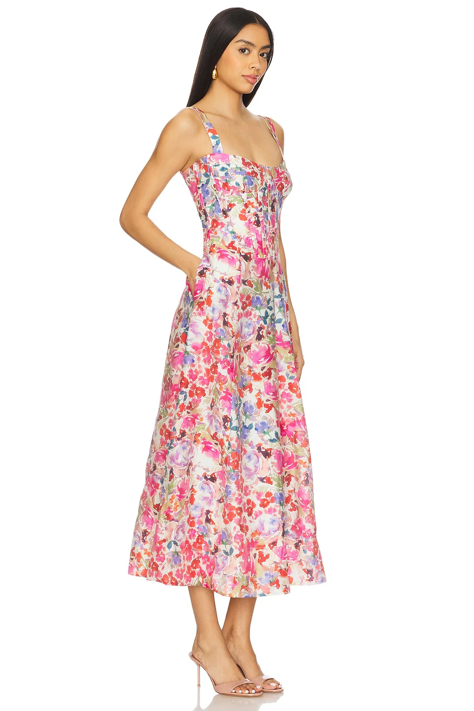 Lilah Corset Midi Dress