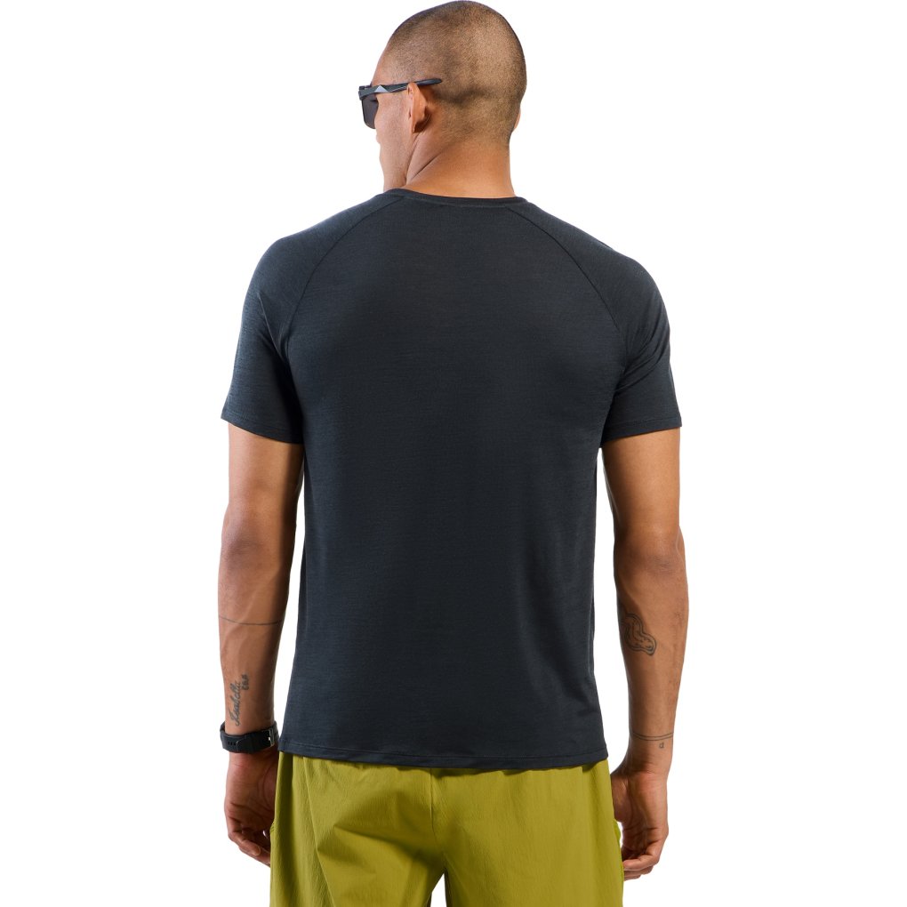 Odlo Ascent Merino Blend Hyper Mapping T-Shirt Men - black melange