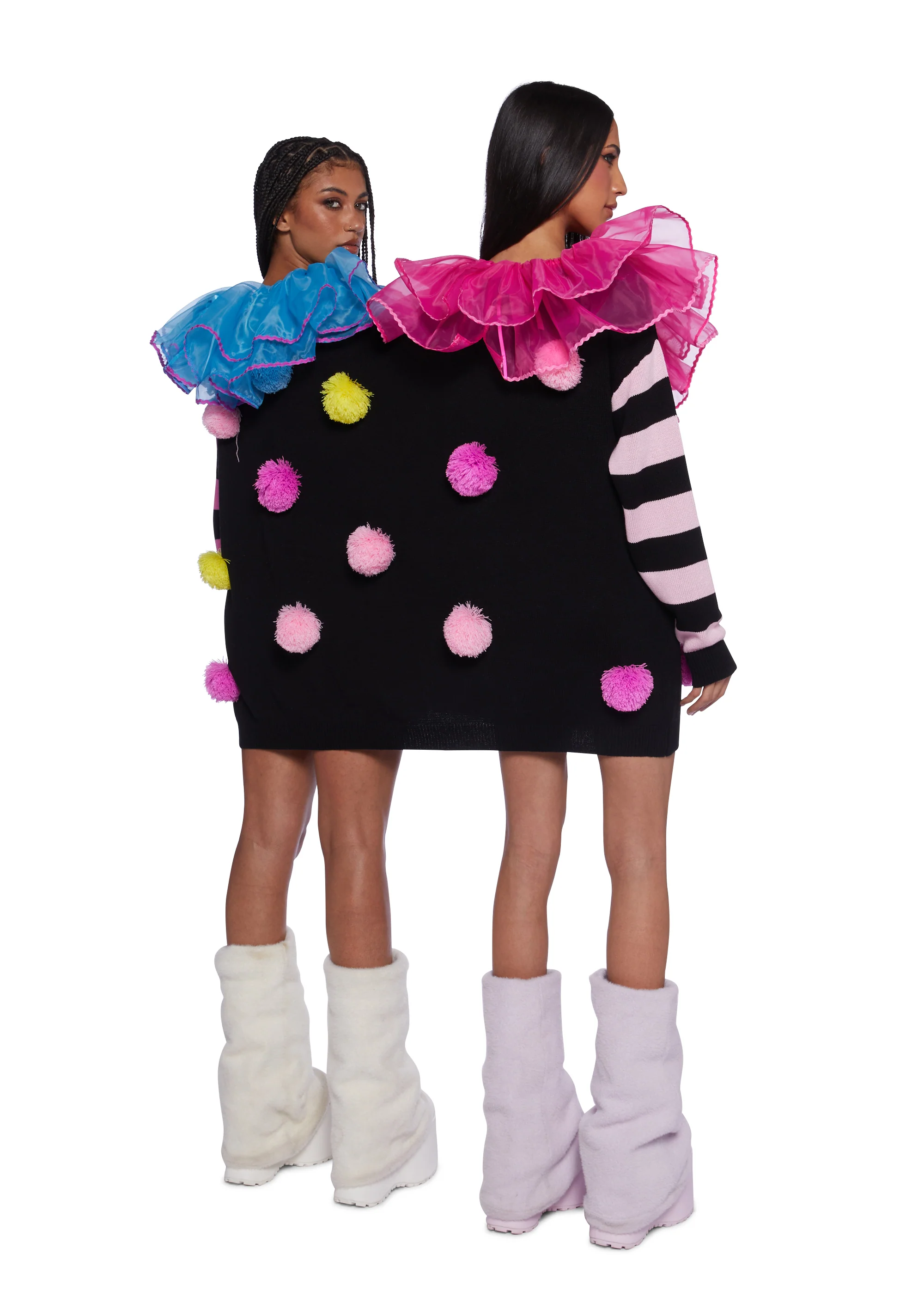 Clown Trouble Knit Sweater Set - Multi