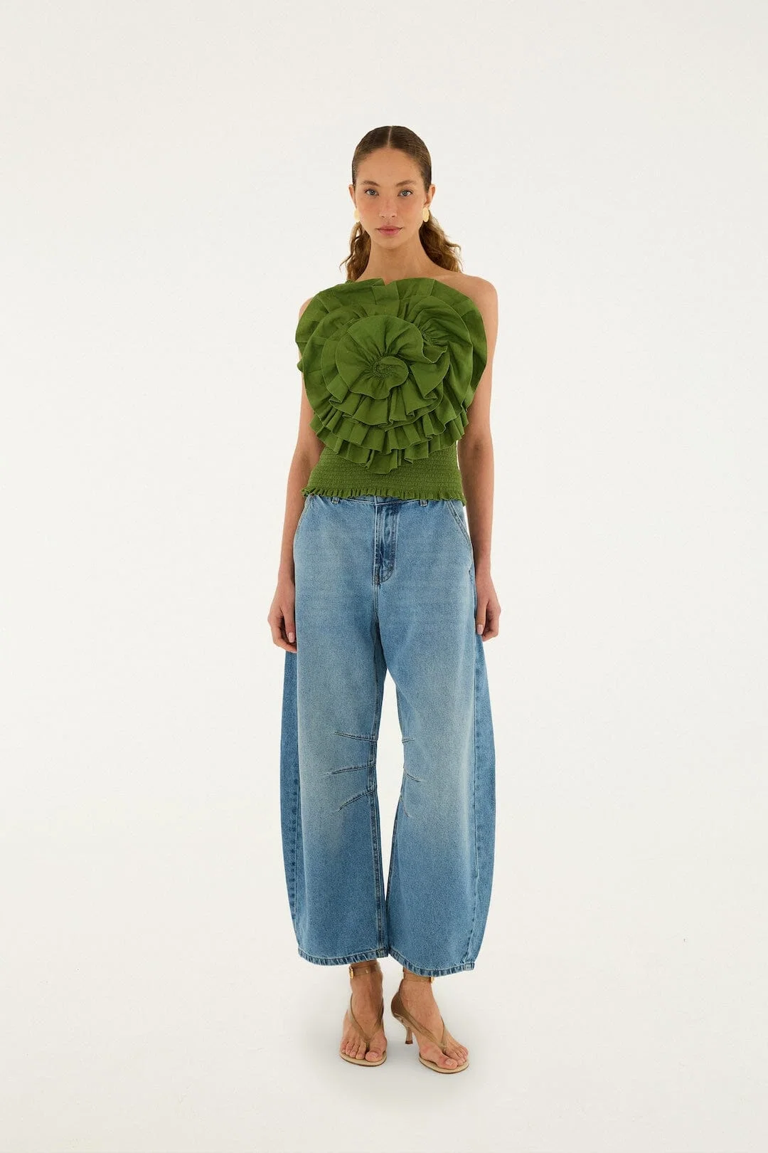 Barrel Denim Pants