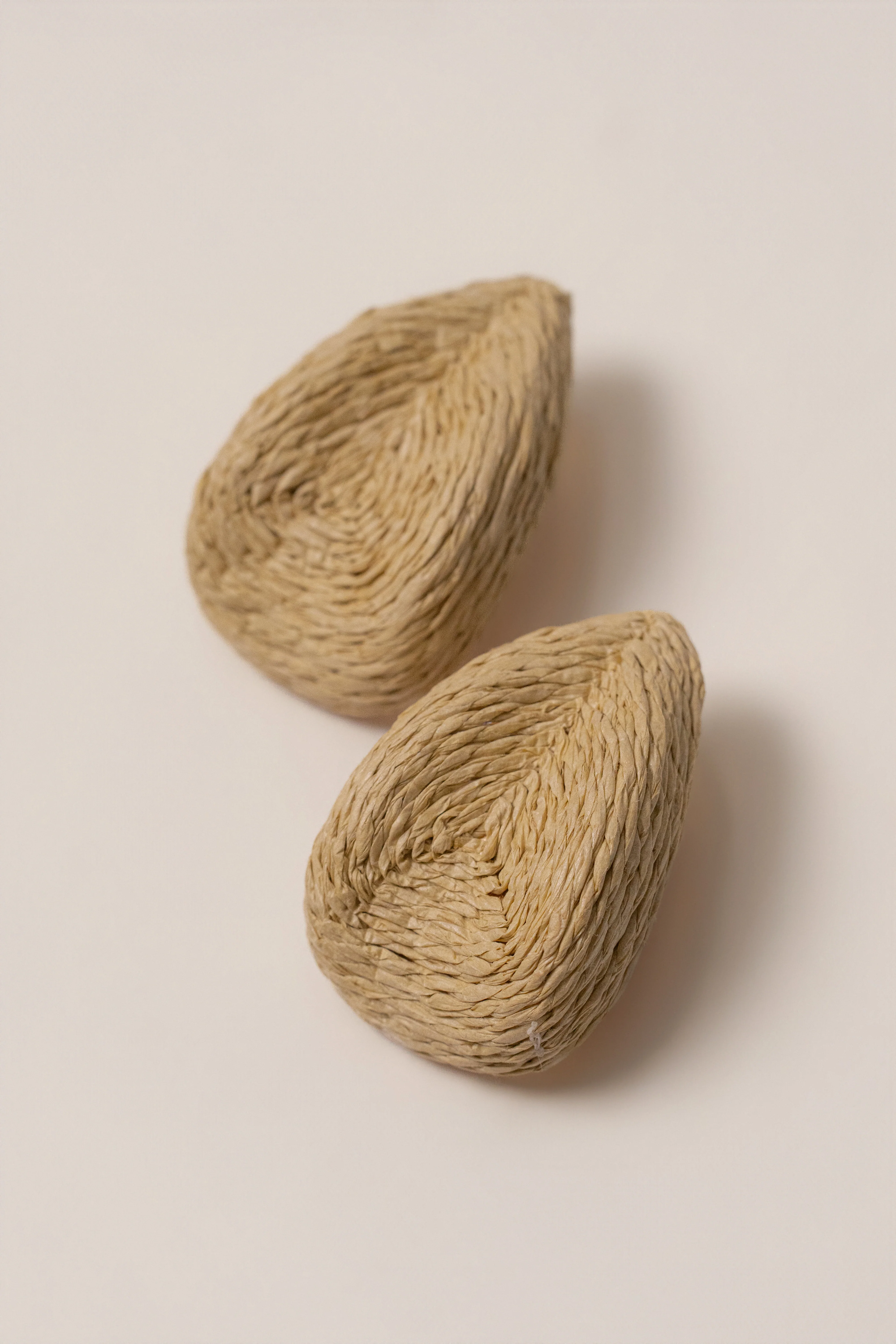 Beige Beach Club Raffia Earrings