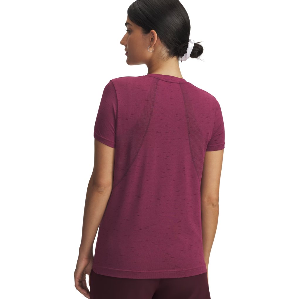 Under Armour UA Vanish Seamless Loose Short Sleeve Shirt Women - Fuchsia Dusk/Dark Maroon/White
