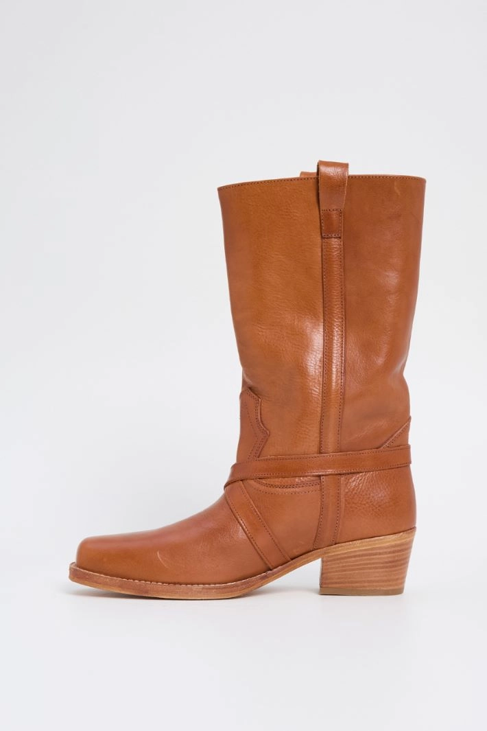 Cowboy Leather Boots - LEATHER