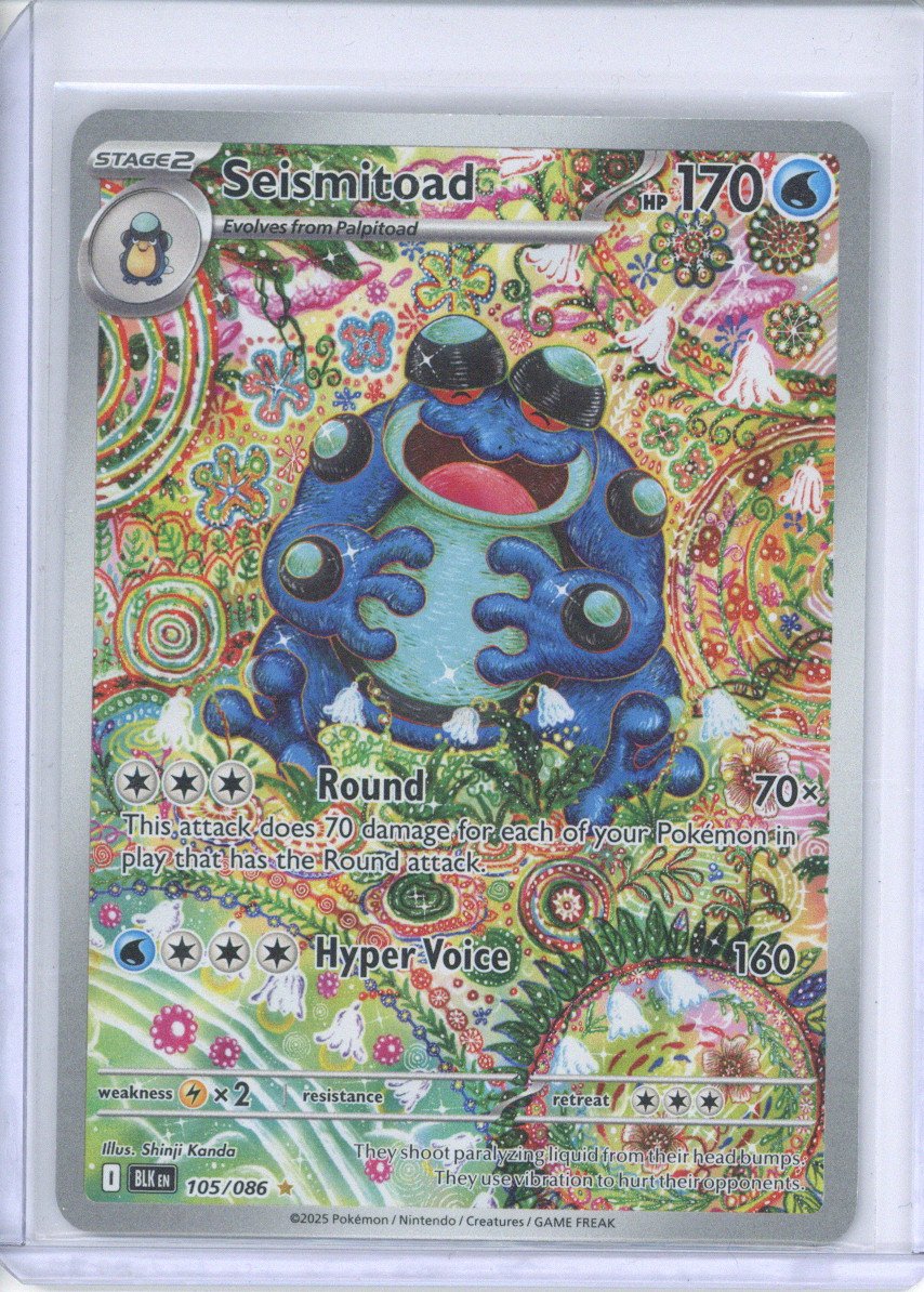Pokemon SV: Black Bolt 105/086 Seismitoad Near Mint