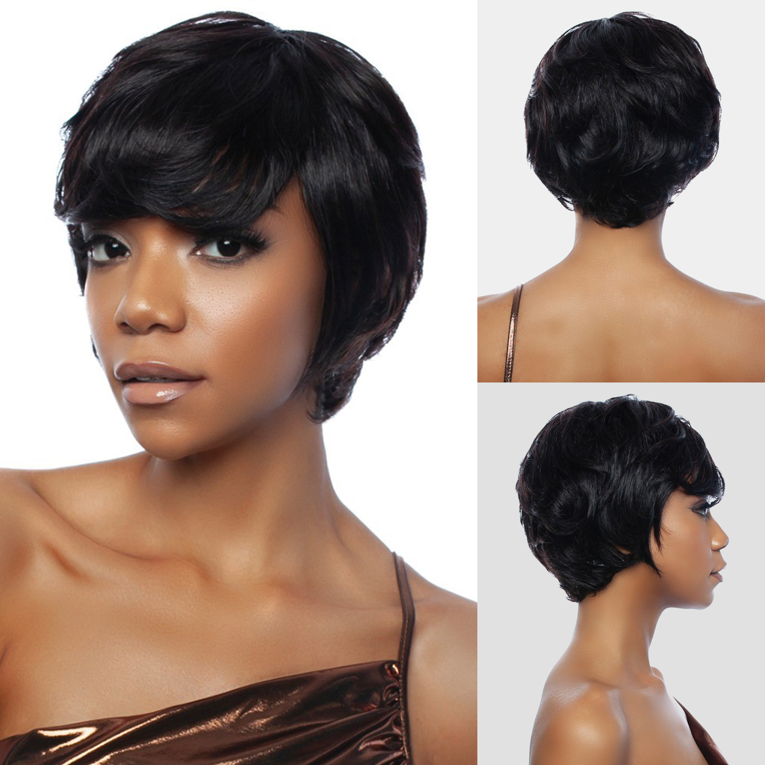 Mane Concept Unprocessed Human Hair Wig Trill TR1155 28Pcs Wear N Go Full Wig