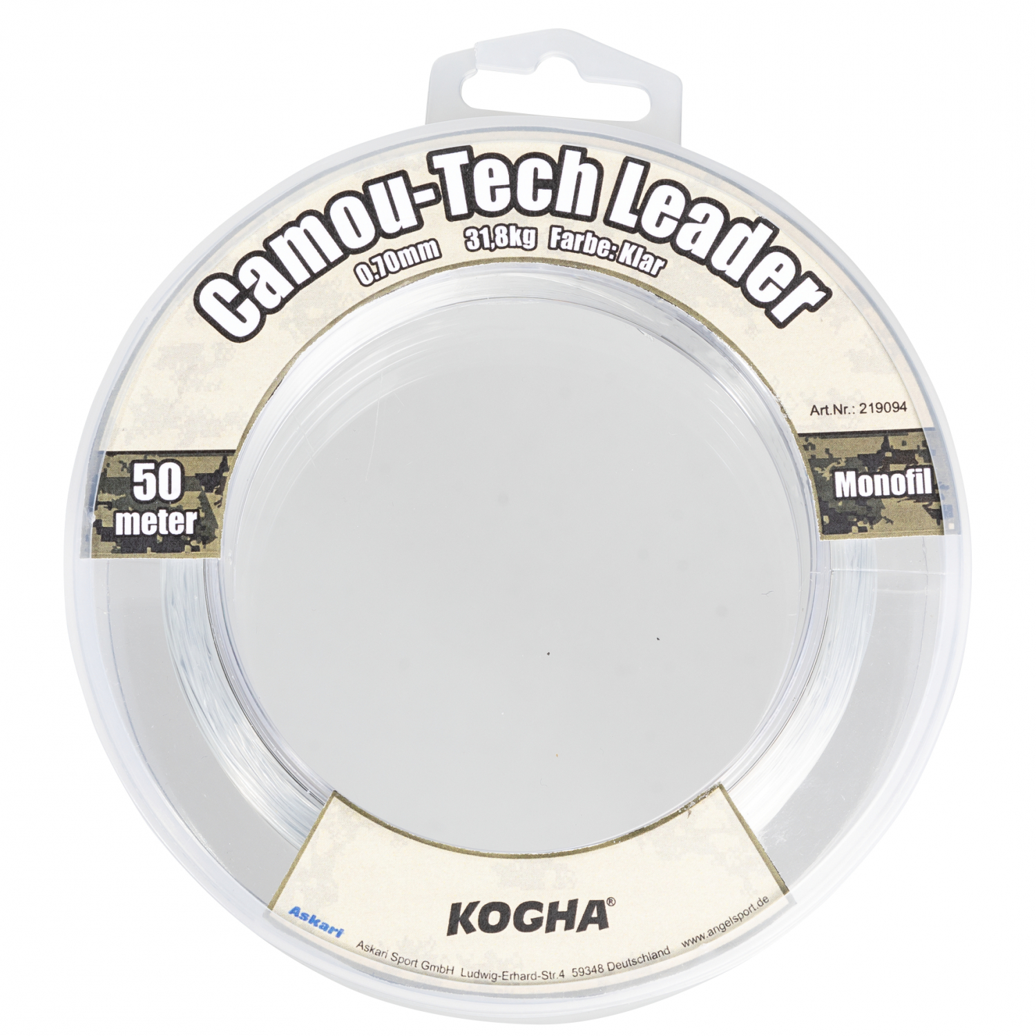 Kogha Fishing Line Camou-Tech Nylon Leader