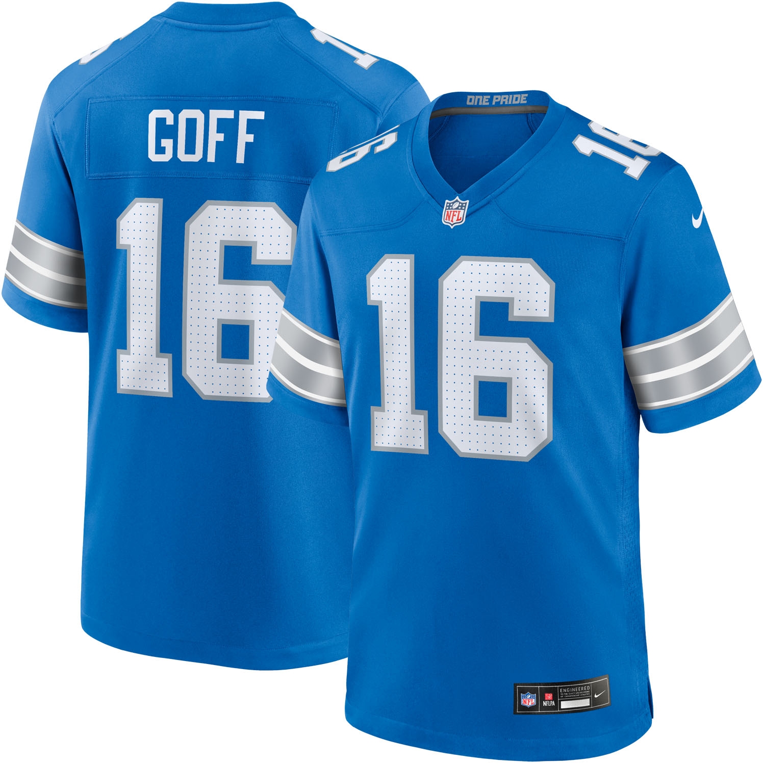 Jared Goff #16 Detroit Lions Nike Game NFL Jersey Blue