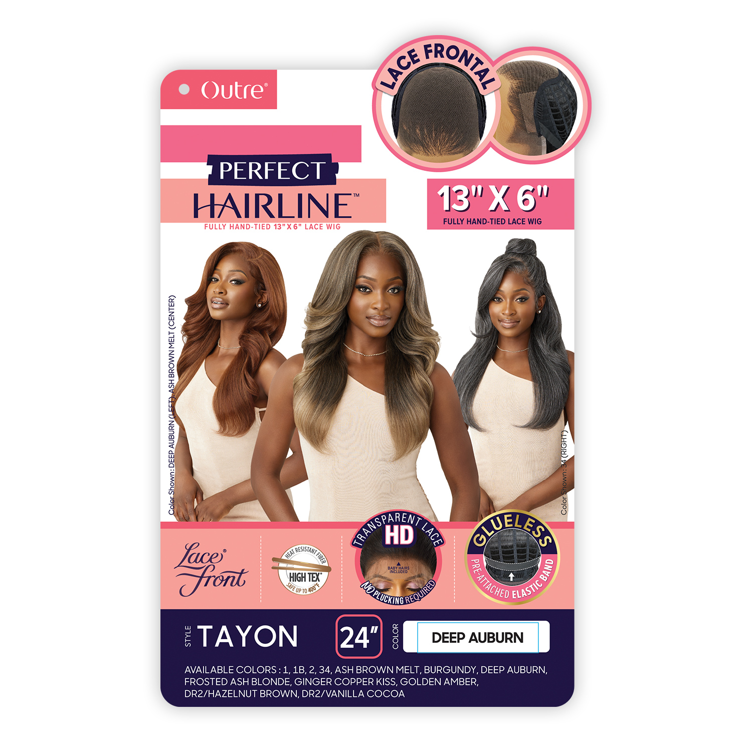 Outre HD Lace Frontal Wig Perfect Hairline Glueless Fully Hand-Tied 13X6 Lace Wig Tayon