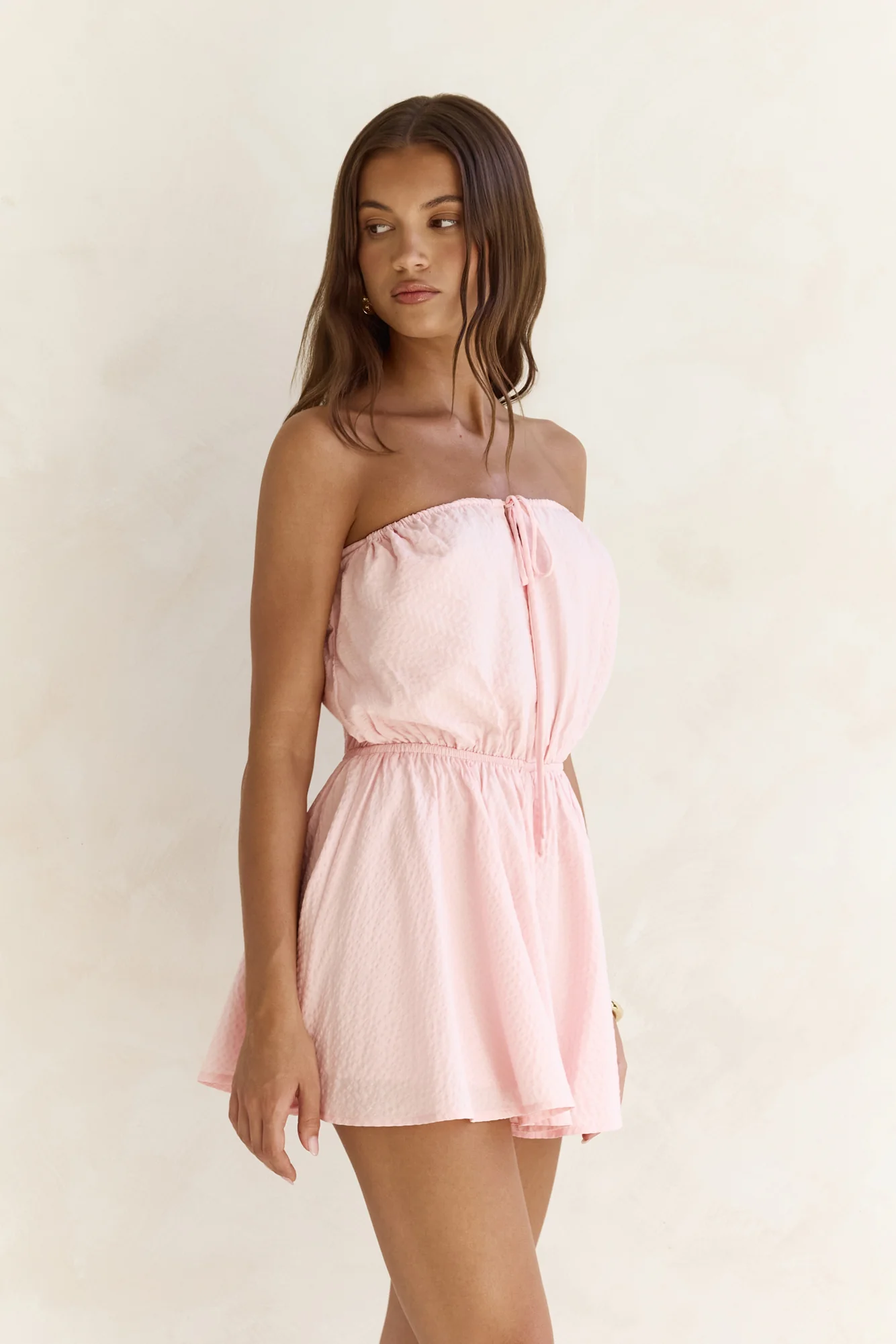 Kinder Love Strapless Romper Pink